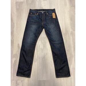Levi's 513 Dark Wash Straight Leg 5-Pockets Jeans Men's Size 33x32